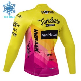 Wielershirt 2024 Tarteletto Isorex Lange Mouw Winter Thermal Fleece Geel